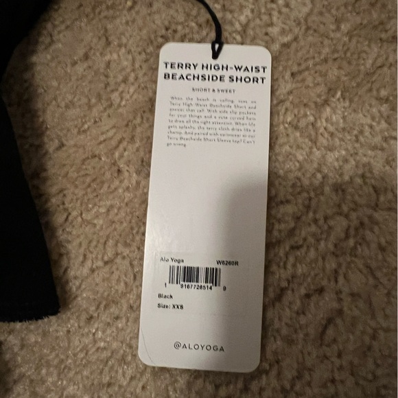 ALO Yoga Women's Terry High Waist Beachside Shorts - Picture 3 of 3